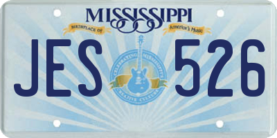 MS license plate JES526
