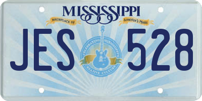 MS license plate JES528