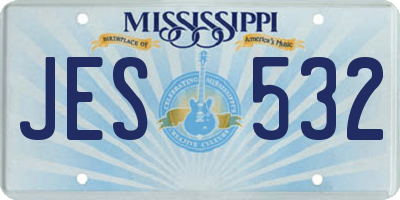 MS license plate JES532