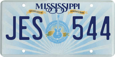 MS license plate JES544