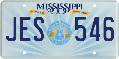 MS license plate JES546