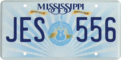 MS license plate JES556