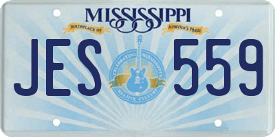 MS license plate JES559