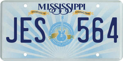 MS license plate JES564