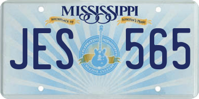 MS license plate JES565