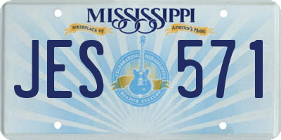 MS license plate JES571