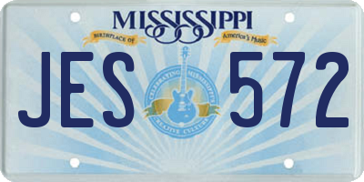 MS license plate JES572