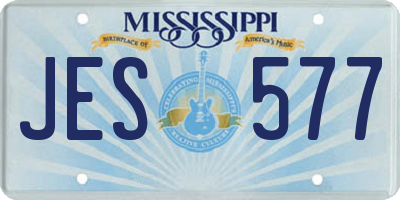 MS license plate JES577