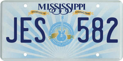 MS license plate JES582
