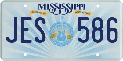 MS license plate JES586