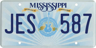 MS license plate JES587