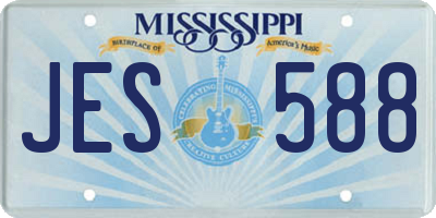 MS license plate JES588