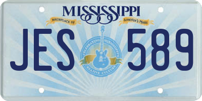 MS license plate JES589