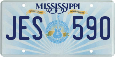 MS license plate JES590
