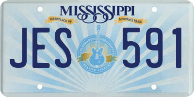 MS license plate JES591