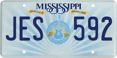 MS license plate JES592