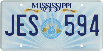 MS license plate JES594