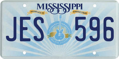 MS license plate JES596