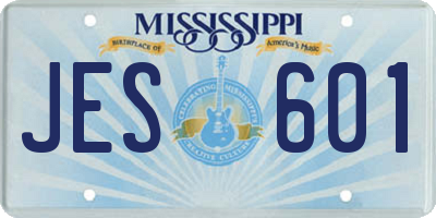 MS license plate JES601