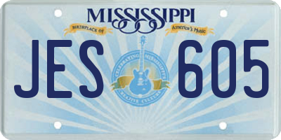 MS license plate JES605
