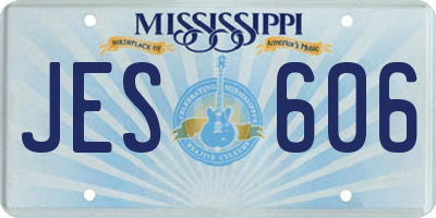 MS license plate JES606