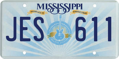 MS license plate JES611