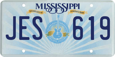 MS license plate JES619