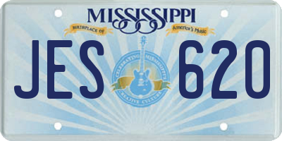 MS license plate JES620
