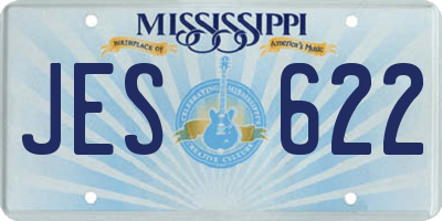 MS license plate JES622