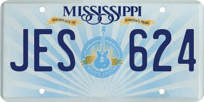 MS license plate JES624