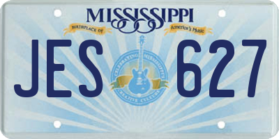 MS license plate JES627