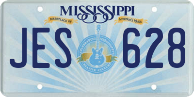 MS license plate JES628
