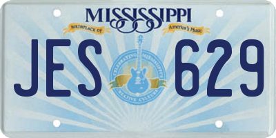 MS license plate JES629