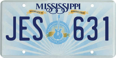 MS license plate JES631