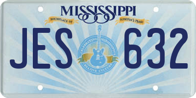 MS license plate JES632