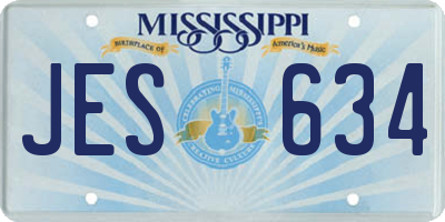 MS license plate JES634