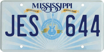 MS license plate JES644
