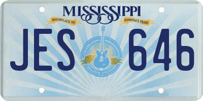MS license plate JES646