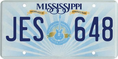 MS license plate JES648