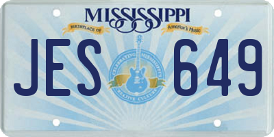 MS license plate JES649