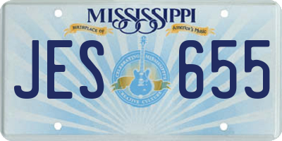 MS license plate JES655