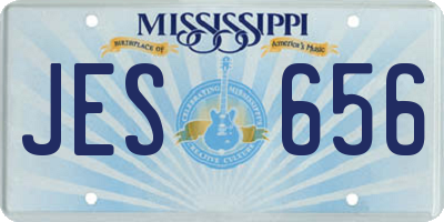 MS license plate JES656