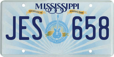MS license plate JES658