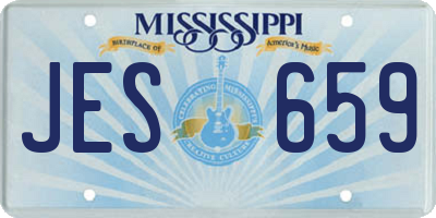 MS license plate JES659