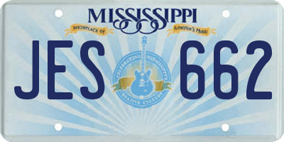 MS license plate JES662