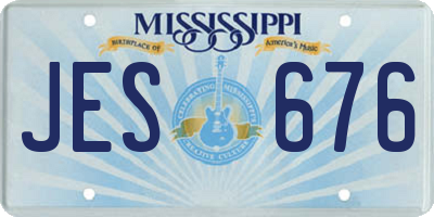 MS license plate JES676