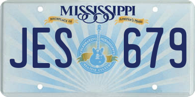 MS license plate JES679