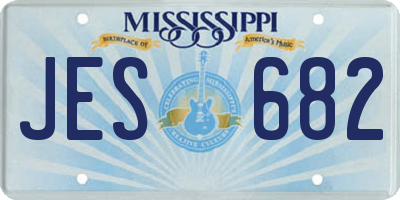MS license plate JES682