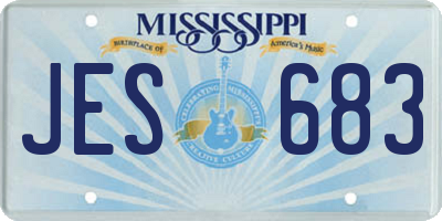 MS license plate JES683