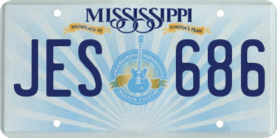 MS license plate JES686